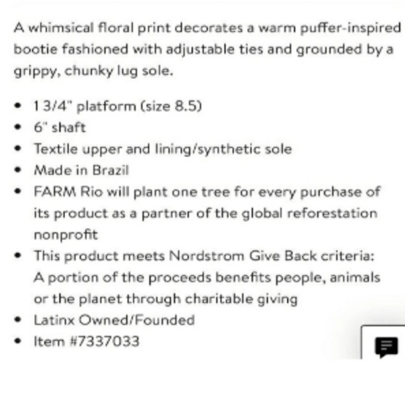 FARM Rio Pineapple Flower Lug Sole Puffer Bootie NWOT - Picture 8 of 8